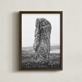 "Standing Stones III" - Art Print in Black and White by Kamala Nahas - Framed