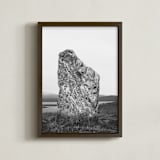 "Standing Stones IV" - Art Print in Black and White by Kamala Nahas - Framed