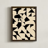 "Shaped" - Art Print in Noir by Beth Vassalo - Framed