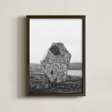 "Standing Stones I" - Art Print in Black and White by Kamala Nahas - Framed