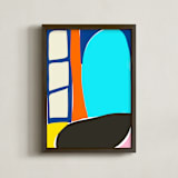 "Uninhibited" - Art Print in Aquarium by Beth Vassalo - Framed