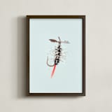 "Pistol Pete Black" - Art Print in Freshwater Blue by Andrew McClintock - Framed