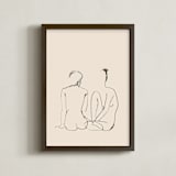 "LES FILLES" - Art Print in Papyrus by Annie Clark - Framed
