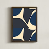 "Still I" - Art Print in Indigo by Deborah Velasquez - Framed