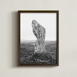 "Standing Stones II" - Art Print in Black and White by Kamala Nahas - Framed