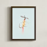 "Pistol Pete Yellow" - Art Print in Freshwater Blue by Andrew McClintock - Framed