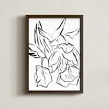 "Parrot Tulips" - Art Print in Black by Lynne Millar - Framed
