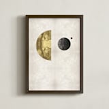 "The Alignment" - Art Print in Vintage Gold by Faiza Khan - Framed