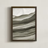 "Stratum" - Art Print in Charcoal by Shannon Kohn - Framed