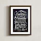 "Explore More" - Art Print in Dusk by Dawn Jasper - Framed