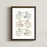 "vintage bike" - Art Print in Linen by Daily Design Co - Framed