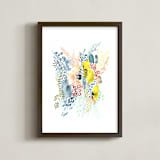 "Desert Patterns" - Art Print in Citron by Kara Aina - Framed