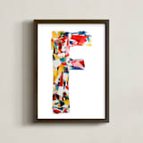 "Collage letter F" - Art Print in Fresh Lemon by Kiana Lee - Framed