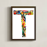 "Collage letter T" - Art Print in Tiki by Kiana Lee - Framed