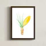 "Yellow Crocus" - Art Print in spring yellow by Belia Simm - Framed
