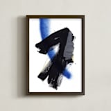 "Study 33" - Art Print in Black white and blue by Jaime Derringer - Framed