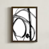 "Plant Cell 2" - Art Print in black and white by Mary Gaspar - Framed