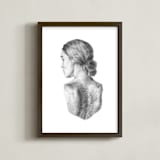 "Figure Drawing no.19" - Art Print in Graphite by Jess Blazejewski - Framed
