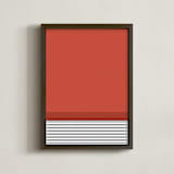 "Sunset Geometric Abstract" - Art Print in Sunset by MinimalType - Framed