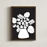 "Floral Shadows" - Art Print in Evening by Kisco Print Shop - Framed