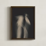 "Flower Dance I" - Art Print in taupe by Johanna Phillips Huuva - Framed