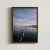 "Folly Beach" - Art Print in Ocean on the Sand by Kate Baird - Framed