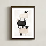 "I got your back" - Art Print in Wool by Maja Cunningham - Framed