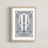 "Lumiere from Disney's Beauty And The Beast" - Art Print in Porcelain by Katharine Watson - Framed