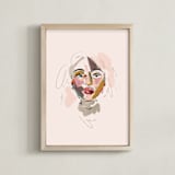 "The Sum of Its Parts" - Art Print in Rouge by Kristen Smith - Framed