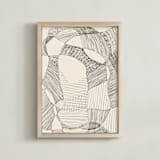 "Random Land II" - Art Print in Ivory Black by Catilustre - Framed