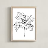 "Fiddle-leaf fig tree 2" - Art Print in pearl by Cass Loh - Framed
