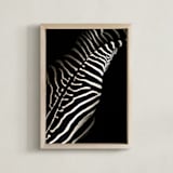 "Night Stripes" - Art Print in Dusty White by David Michuki - Framed