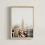 "New York City in Gold" - Art Print in Gold by Becca Beers - Framed