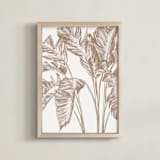 "Bird of Paradise" - Art Print in Clay by Lissabeth Anglin - Framed