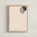 "Jane" - Art Print in Muslin Ivory by jinseikou - Framed