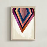 "Geo Point" - Art Print in Jewel by Field and Sky - Framed