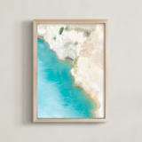 "Dive In" - Art Print in Aqua by Courtney Crane - Framed
