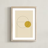 "Basketball" - Art Print in Neutral by Beth Vassalo - Framed