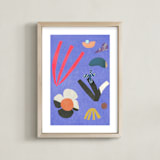 "at the bottom of the ocean" - Art Print in Deep Blue by Sumak Studio - Framed