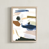 "Fez" - Art Print in moroccan blue by Lauren Packard - Framed