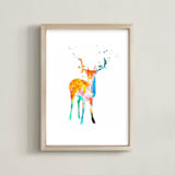 "Oh, My Deer..." - Art Print in Warm & Bright by Alex Isaacs Designs - Framed