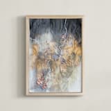 "It Will Only Hurt A Little #7" - Art Print in Golden Honey by Christine Olmstead - Framed