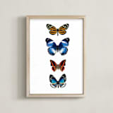 "Fly Away #3" - Art Print in Sky Blue by Kisco Print Shop - Framed