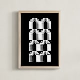 "Highs & Lows " - Art Print in Black by Kisco Print Shop - Framed