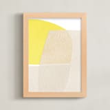 "Sunshine Wicker I" - Art Print in Limoncello by Carrie Moradi - Framed