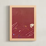 "Room Eleven 2" - Art Print in Crimson Red by Shiho Whitehead - Framed