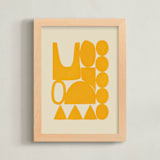"Happy Place" - Art Print in Marigold by Beth Vassalo - Framed