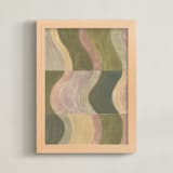 "Abstract geometry II" - Art Print in Moss Green by Lucrecia Caporale - Framed