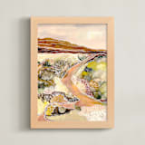 "Walk this Path With Me? " - Art Print in Peach by Sarah Fitzgerald - Framed