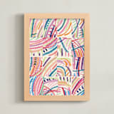 "Color Puzzle" - Art Print in Warm Tropics by Ro Pacifico - Framed